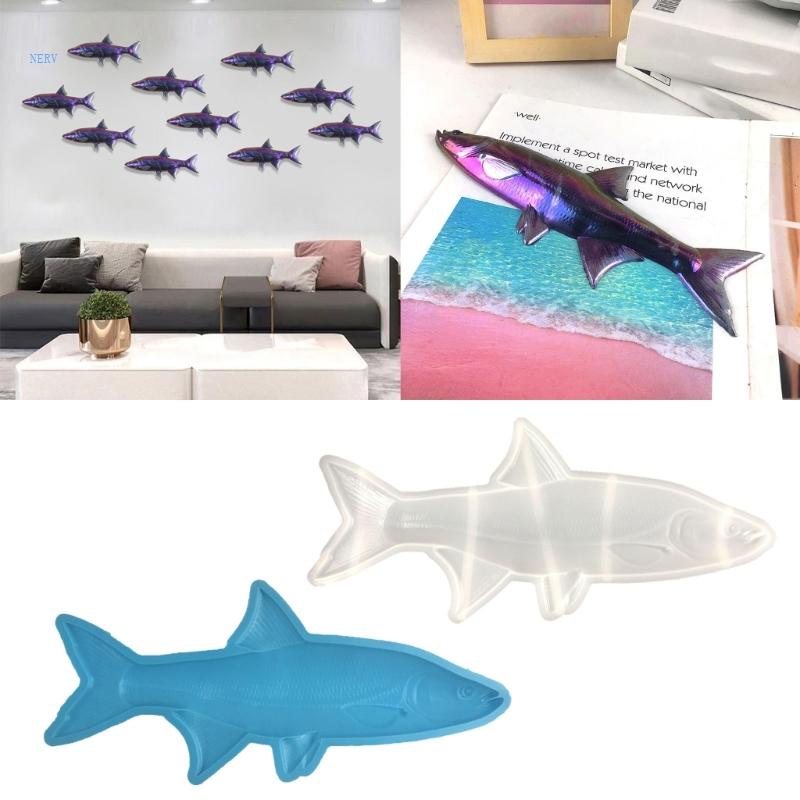 Khuôn Làm Trang Sức Hình Cá Mập Biển Bằng Nhựa Epoxy Độc Đáo DIY