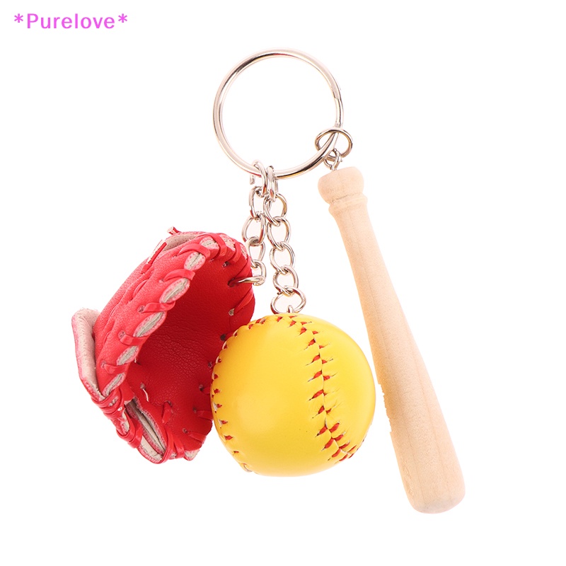 Móc Khóa Hình Găng Tay Bóng Chày Bằng PU 3D Nhiều Màu Sắc Dành Cho Nam Và Nữ Mới