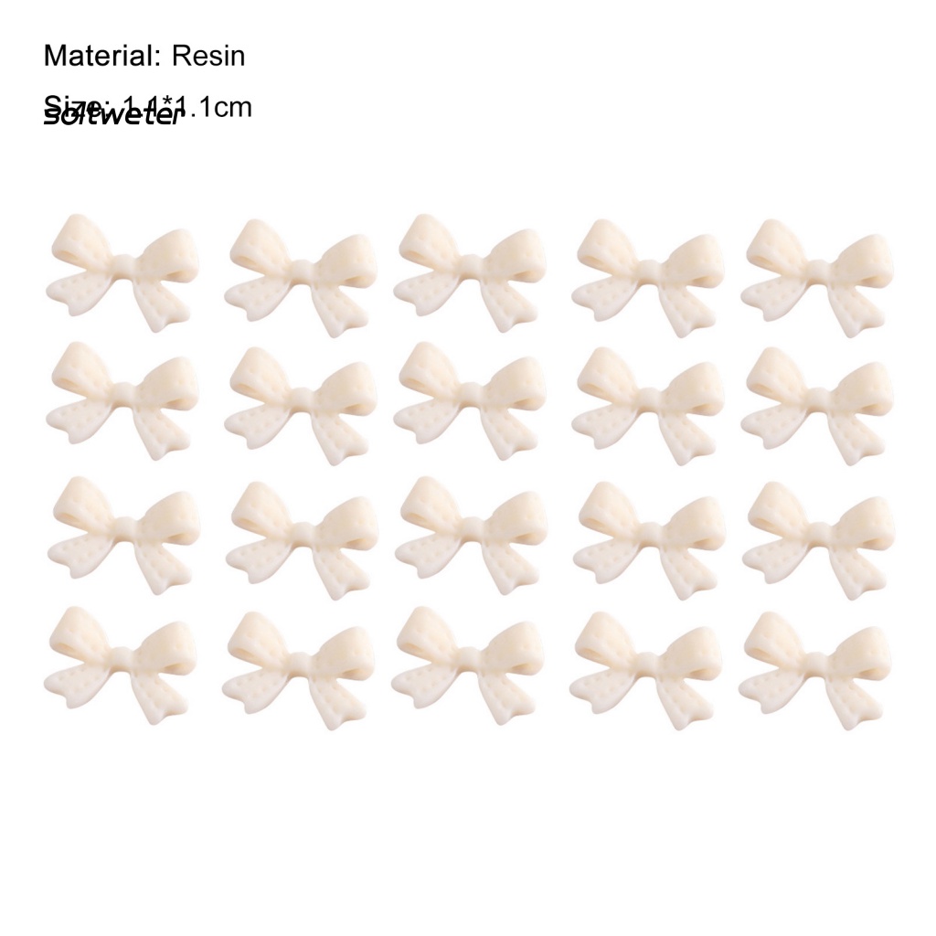 Bộ 20 Phụ Kiện Nơ 3D Nhiều Màu Trang Trí Móng Tay Nghệ Thuật