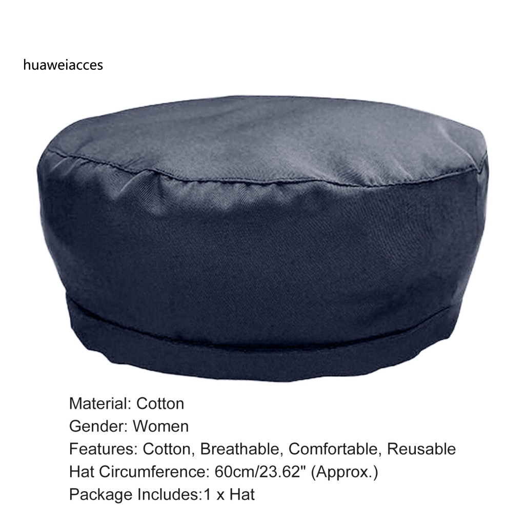 Mũ Đầu Bếp Màu Trơn Thoáng Khí Chống Bụi Đa Năng Cho Nam Và Nữ