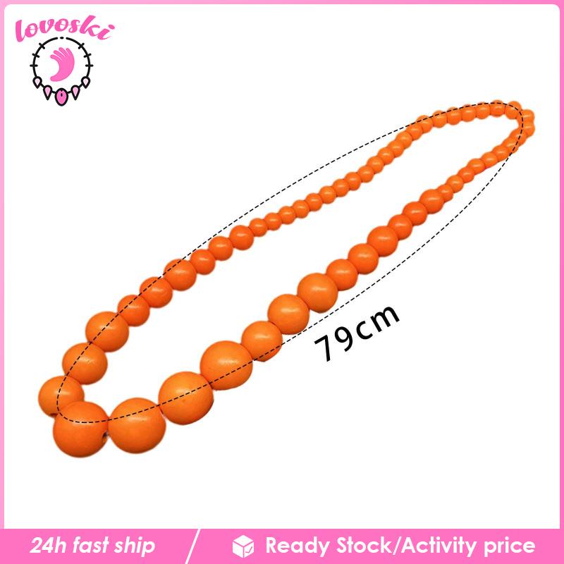 Vòng Cổ Choker Xỏ Hạt Gỗ Thủ Công Bền Bỉ Dành Cho Nữ Mặc Hàng Ngày Và Lễ Hội