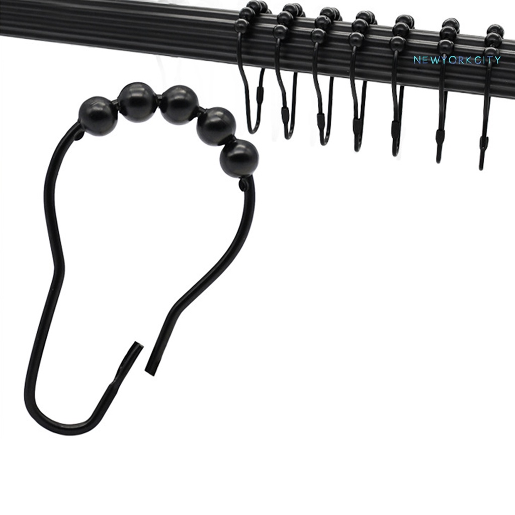 Set 10 Móc Treo Rèm 5 Hạt Kim Loại Chịu Lực Tốt