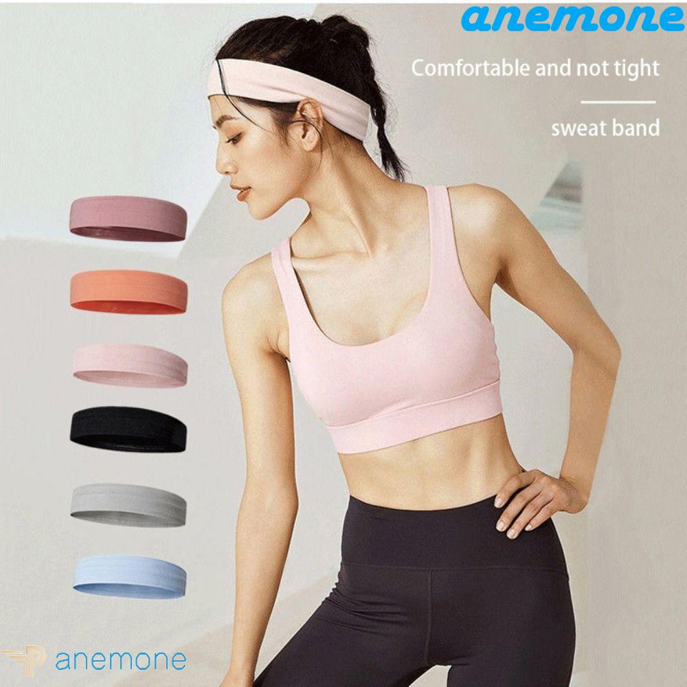 ANEMONE Băng Đô Cài Tóc Co Giãn Màu Trơn Thời Trang Mùa Hè Cho Nam Và Nữ