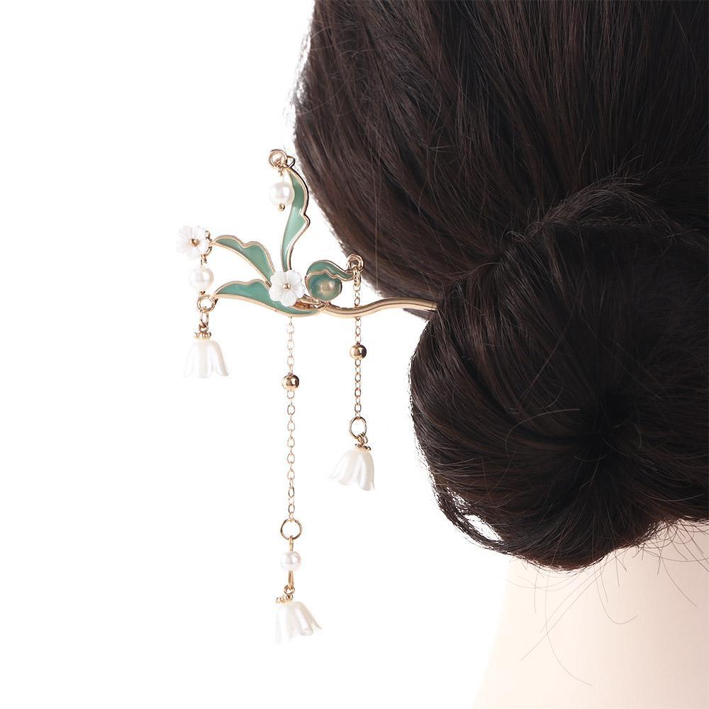 ANEMONE Trâm Cài Tóc Hình Hoa Phong Cách Trung Quốc Thanh Lịch Cho Cô Dâu