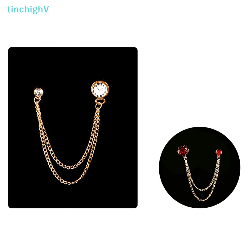 Ghim Cài Áo Hình Côn Trùng Phối Dây Xích Tua Rua Đính Pha Lê Thời Trang Cho Nam Và Nữ