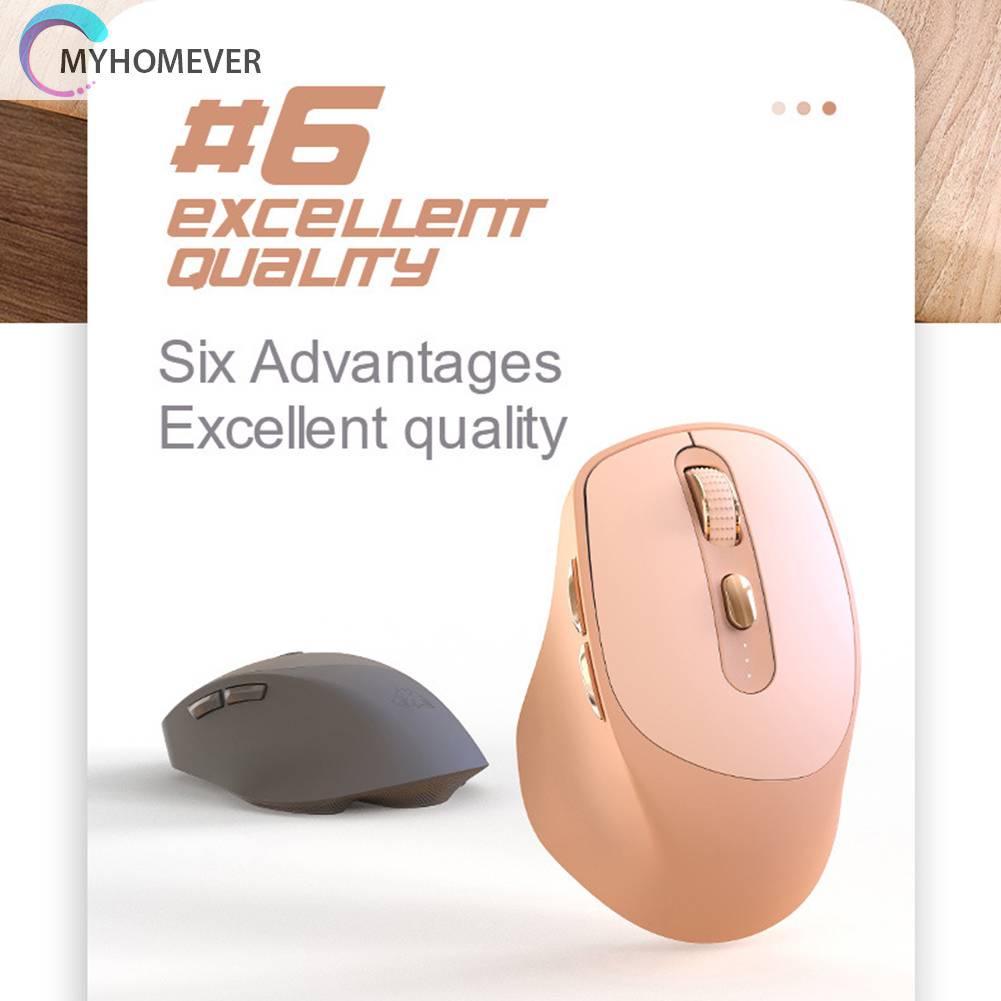 Chuột Không Dây Mini 2.4Ghz 6 Phím 4000dpi Sạc USB Type-C 500mAh