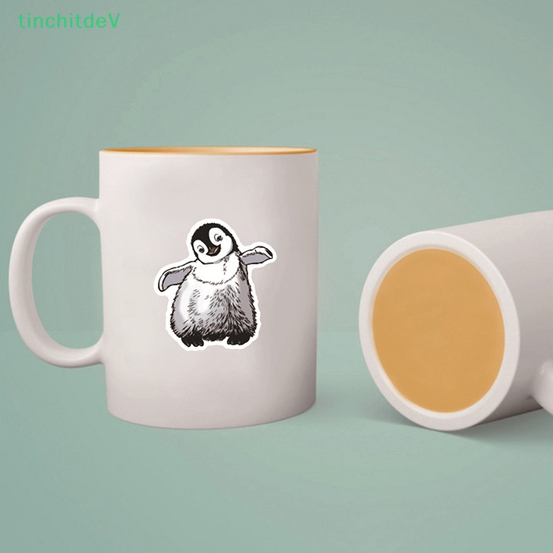 Bộ 50 Miếng Dán Chống Thấm Nước Hình Chim Cánh Cụt Dễ Thương Trang Trí Xe Hơi / Xe Máy