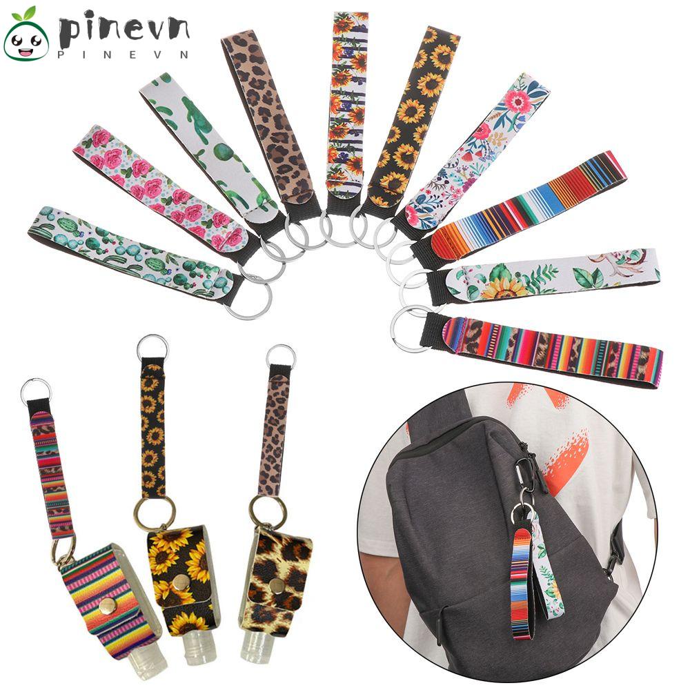 PINEVN Móc Khóa Hình Hoa Hướng Dương / Da Báo Thời Trang Giá Đỡ