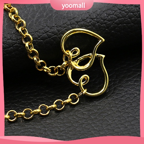 Lắc Chân Mặt Hình Trái Tim Thiết Kế Tinh Tế Thời Trang Cao Cấp Cho Nữ