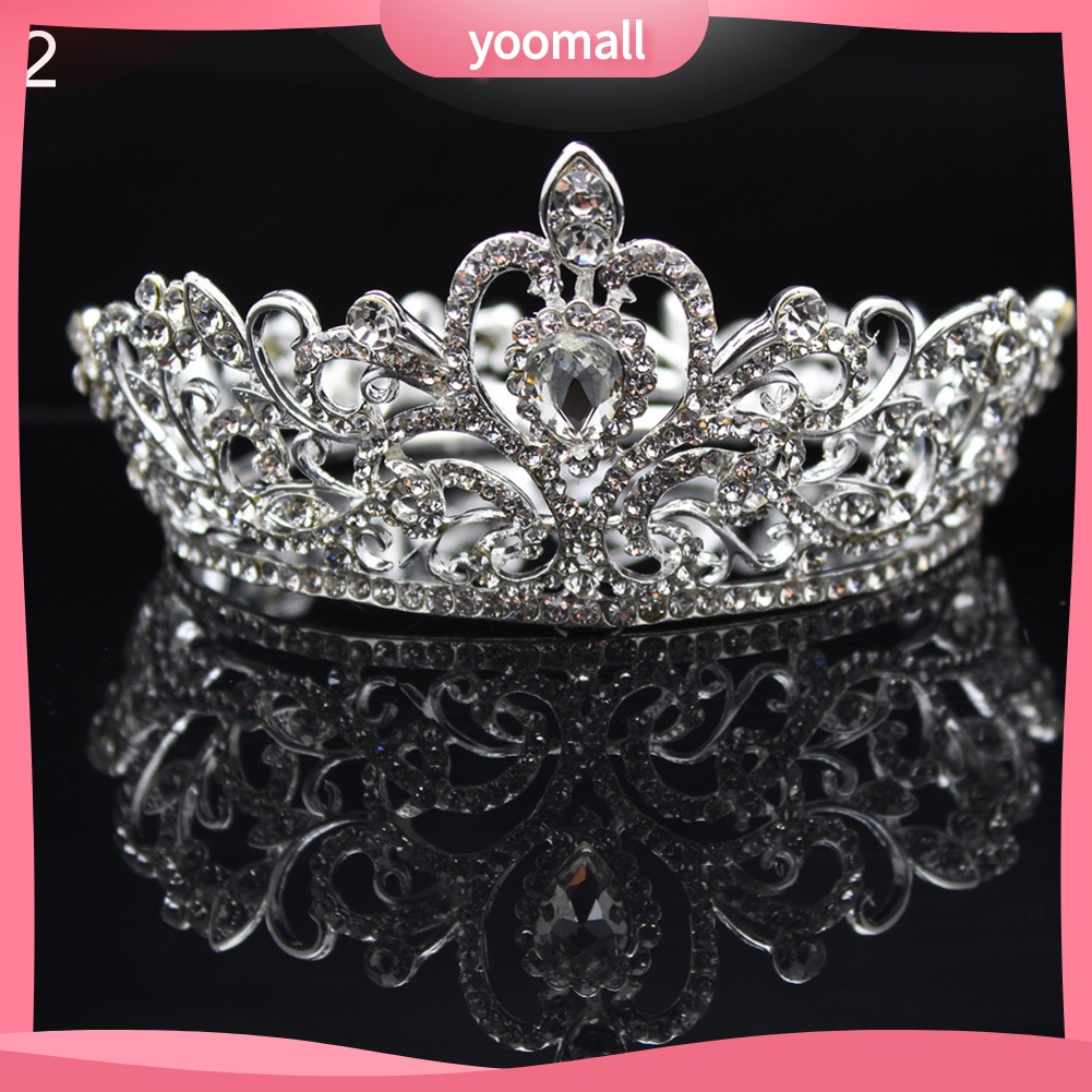 Vương Miện Cài Tóc Đính Đá Thanh Lịch Cho Cô Dâu