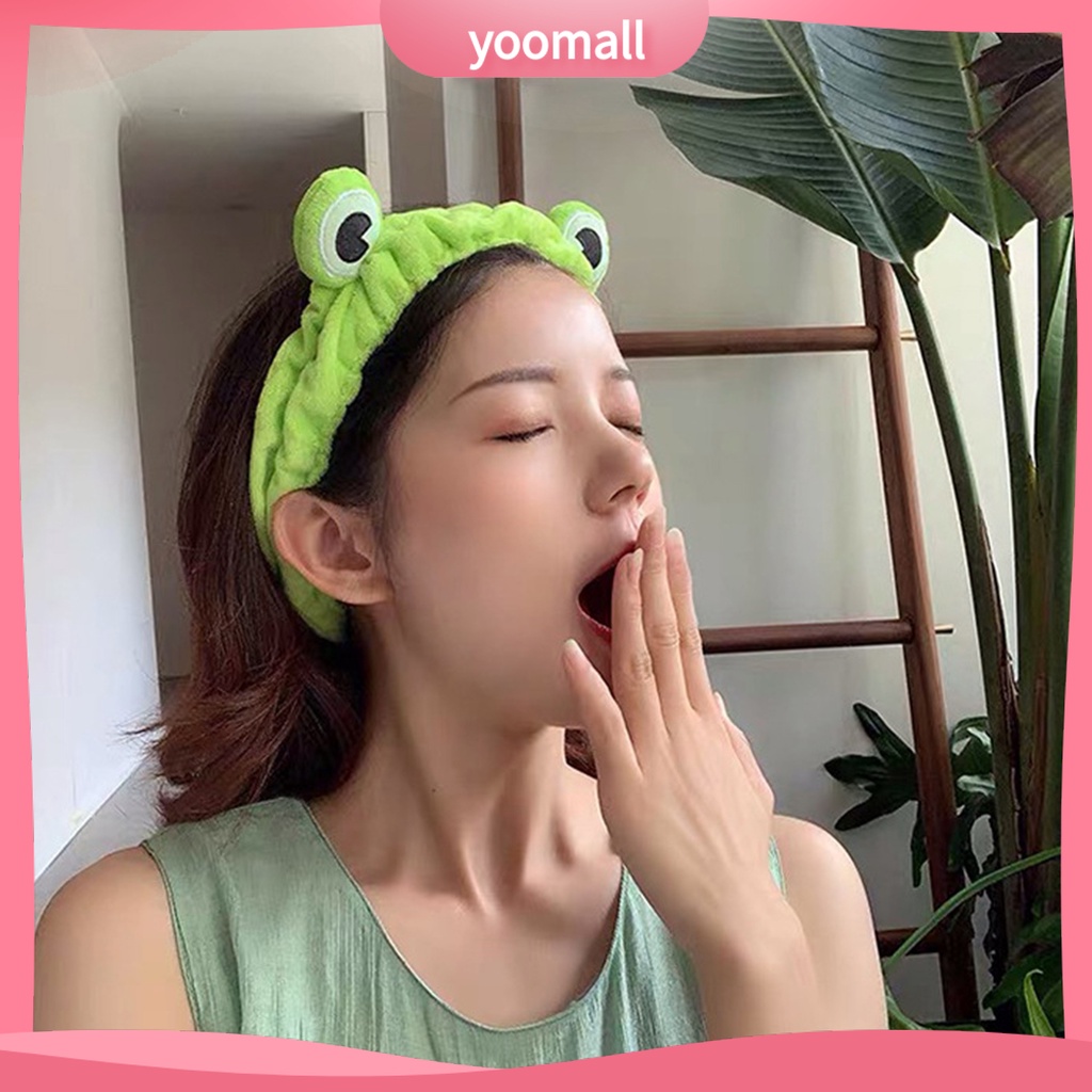 Set 2 Kẹp Tóc Hình Chú Ếch Vui Nhộn Co Giãn Dành Cho Nữ