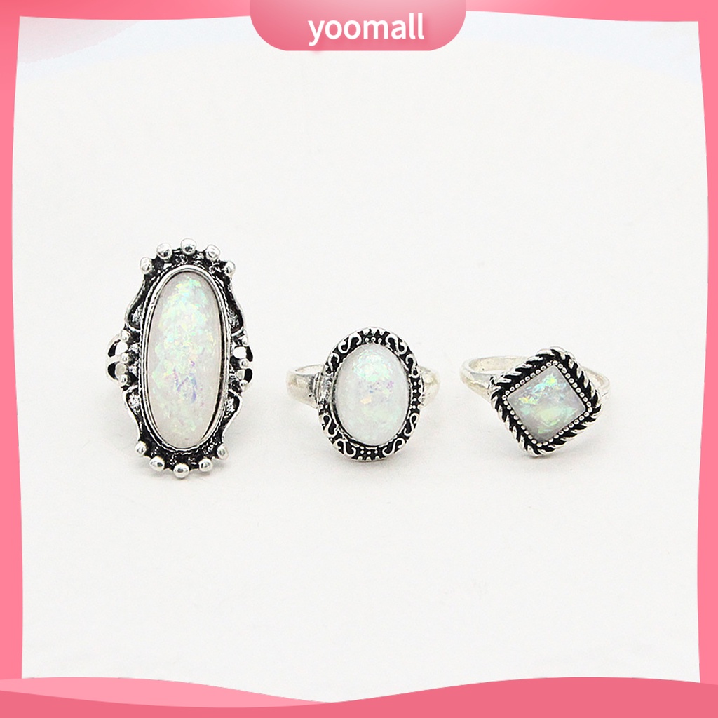 Set 8 Nhẫn Đeo Khớp Ngón Tay Nhiều Màu Sắc Thời Trang