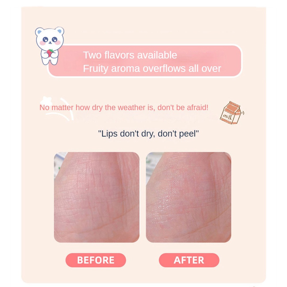 Son Dưỡng Môi Hình Gấu Dễ Thương Chống Nước Dưỡng Ẩm Lip Tint Phong Cách Hàn Quốc Lâu Trôi JULYSTAR