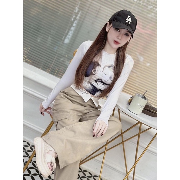 Quần Kaki  SASI Thiết kế đơn giản trẻ trung Nam Nữ ống rộng 1hit_unisex