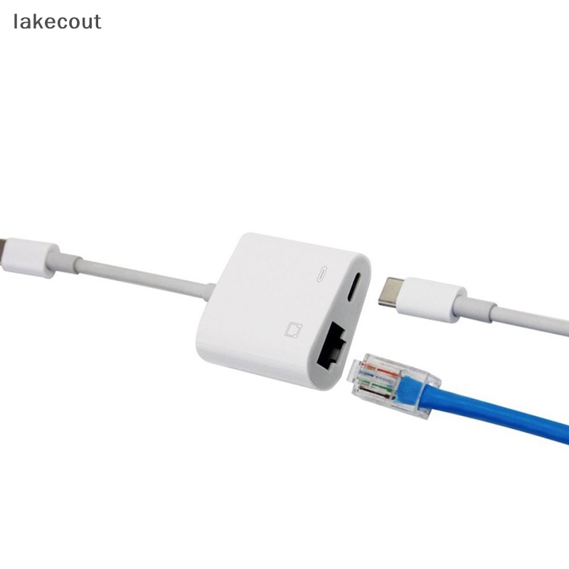 Đầu Chuyển Đổi Type-C Sang RJ45 Ethernet PD Cho Điện Thoại