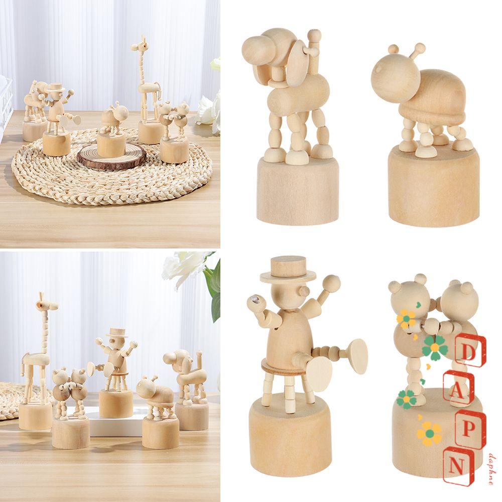 Daphs Tượng Gỗ Hình Động Vật Vui Nhộn Trang Trí Kệ Sách DIY