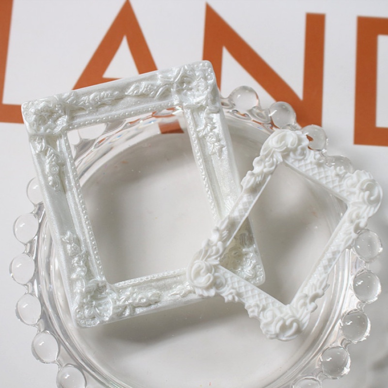 Set 10 Khung Ảnh Bằng Resin Màu Trắng Cho Điện Thoại DIY