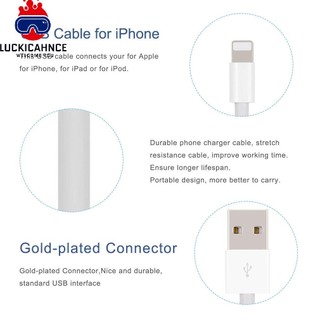 3pcs Mobile Phone USB Cable Fast Data Charging for iPhone for iPad 8 Pin  lucki