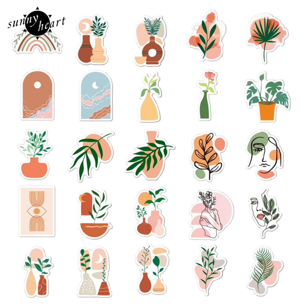 Sunnyheart Bộ 50 Miếng Dán Tuyệt Vời Cho Chai Nước Laptop Xe Hơi Ván Trượt Máy Tính Xe Đạp Sổ Lưu Niệm Đi Học