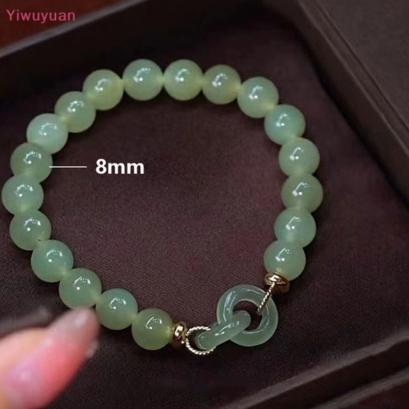 &lt; Yiwuyuan &gt; Vòng Đeo Tay Chuỗi Hạt Ngọc Bích Hetian An Toàn Phong Cách Ins Cho Nữ Bestie Quà Sinh Nhật Mới