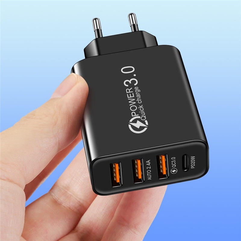 Bộ SạC Nhanh LoạI C 4 CổNg 3.0 PD DàNh Cho ĐiệN ThoạI