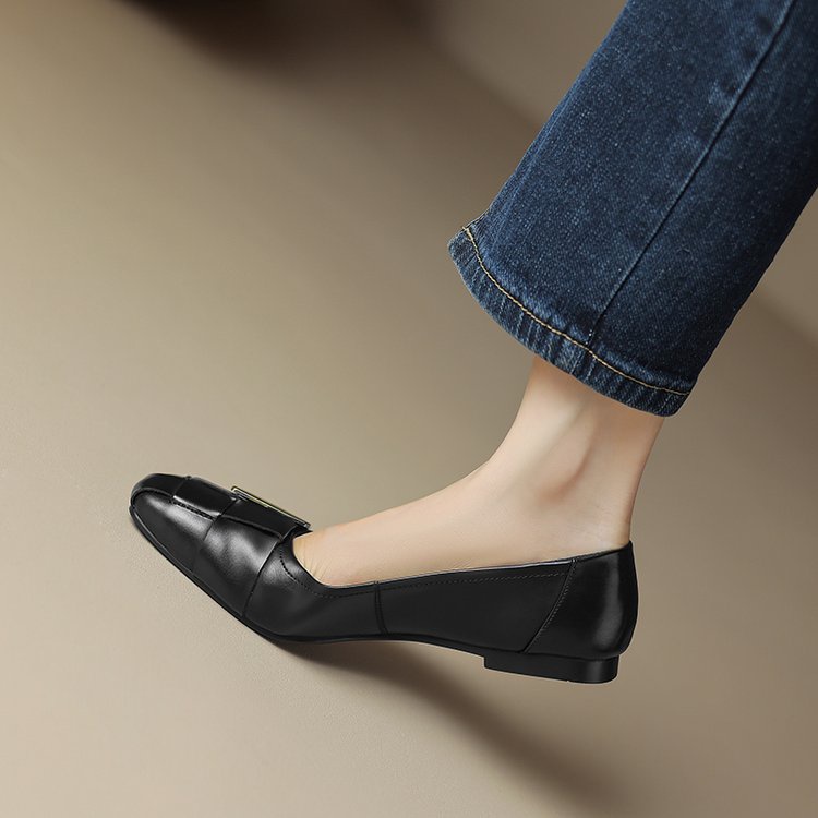 Giày Búp Bê Đế Bằng Mũi Vuông Size 35-40 Thời Trang Cho Nữ