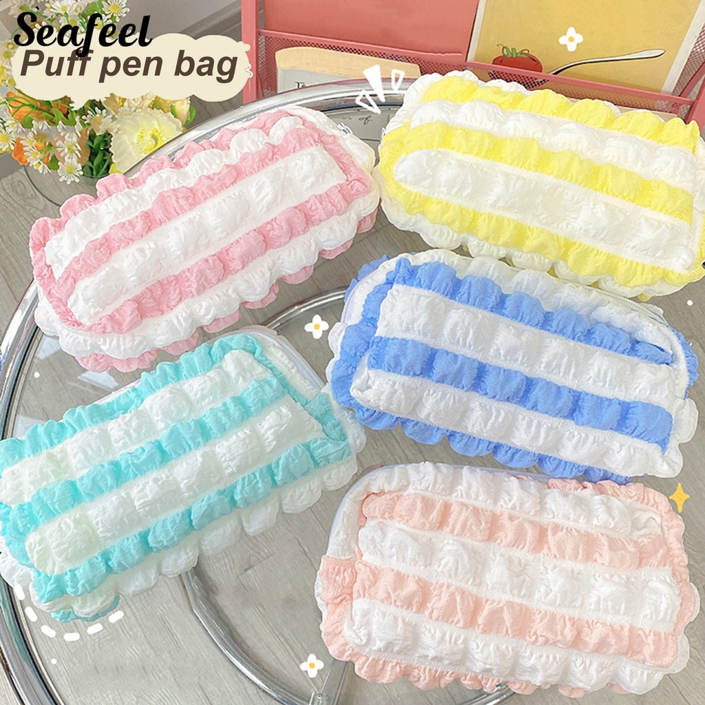 Túi Đựng Bút Chì Mềm Mịn Chống Bụi Tiết Kiệm Không Gian Có Khóa Kéo