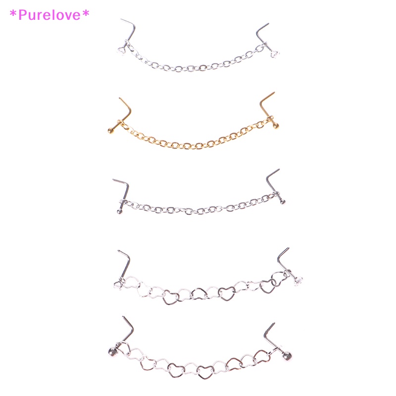 Khuyên Mũi Thép Không Gỉ Đính Đá Zircon Mới