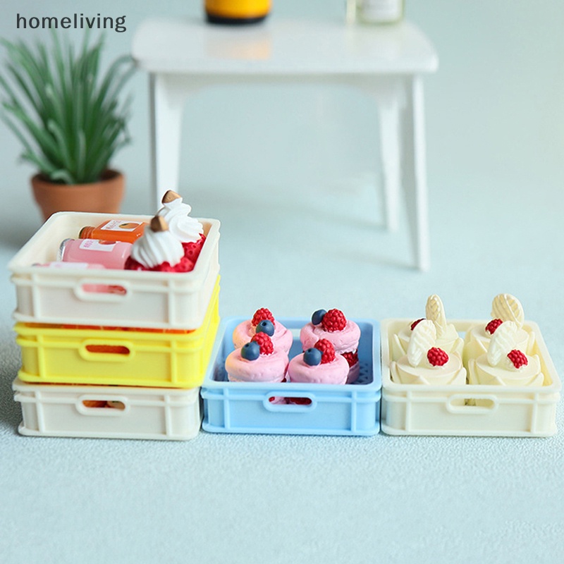 1 Set Giỏ Đựng Bánh Tráng Miệng 1 / 12 Trang Trí Nhà Búp Bê