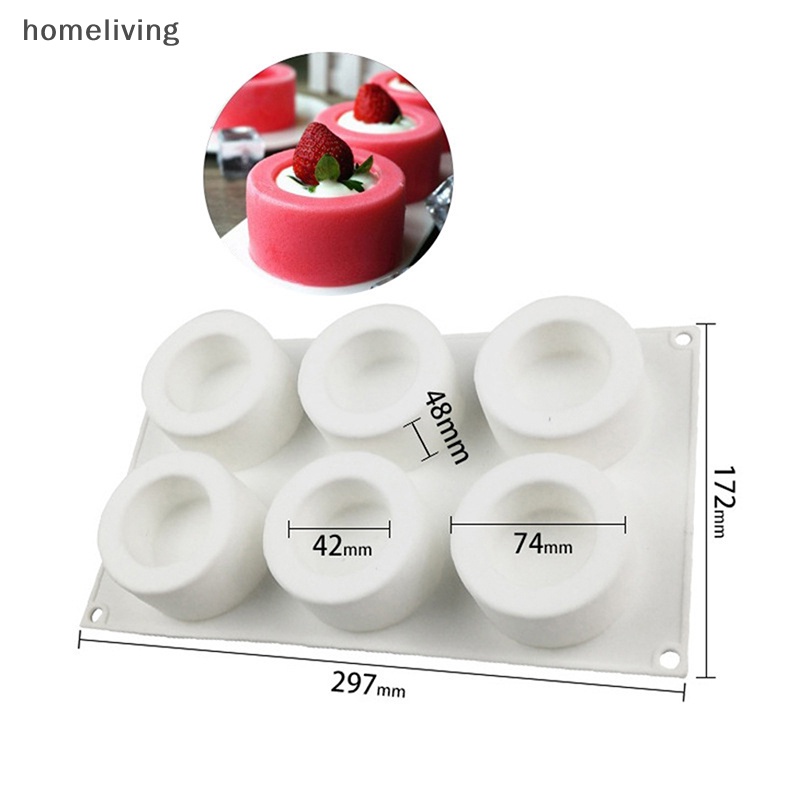 Khuôn Silicon 6 Ngăn Làm Bánh Tráng Miệng Kiểu Pháp Dễ Thương