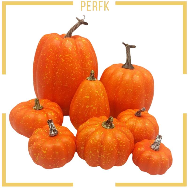 Set 8 Bí Ngô Nhân Tạo Handmade Nhiều Kích Thước Khác Nhau Trang Trí Nhà Cửa