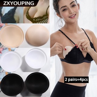 ZXYOUPING 2 cặp miếng độn ngựcMút xốp độn ngực hình tròn phụ kiện may mặcđệm áo ngực rời đệm áo ngực