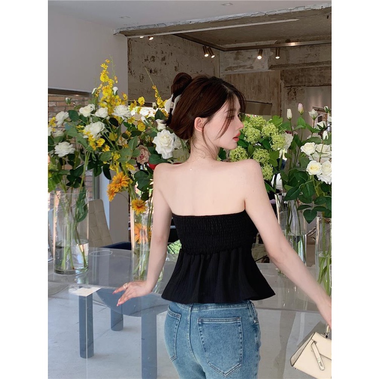 Áo Voan Hai Dây Phong Cách Retro Ngọt Ngào Cho Nữ