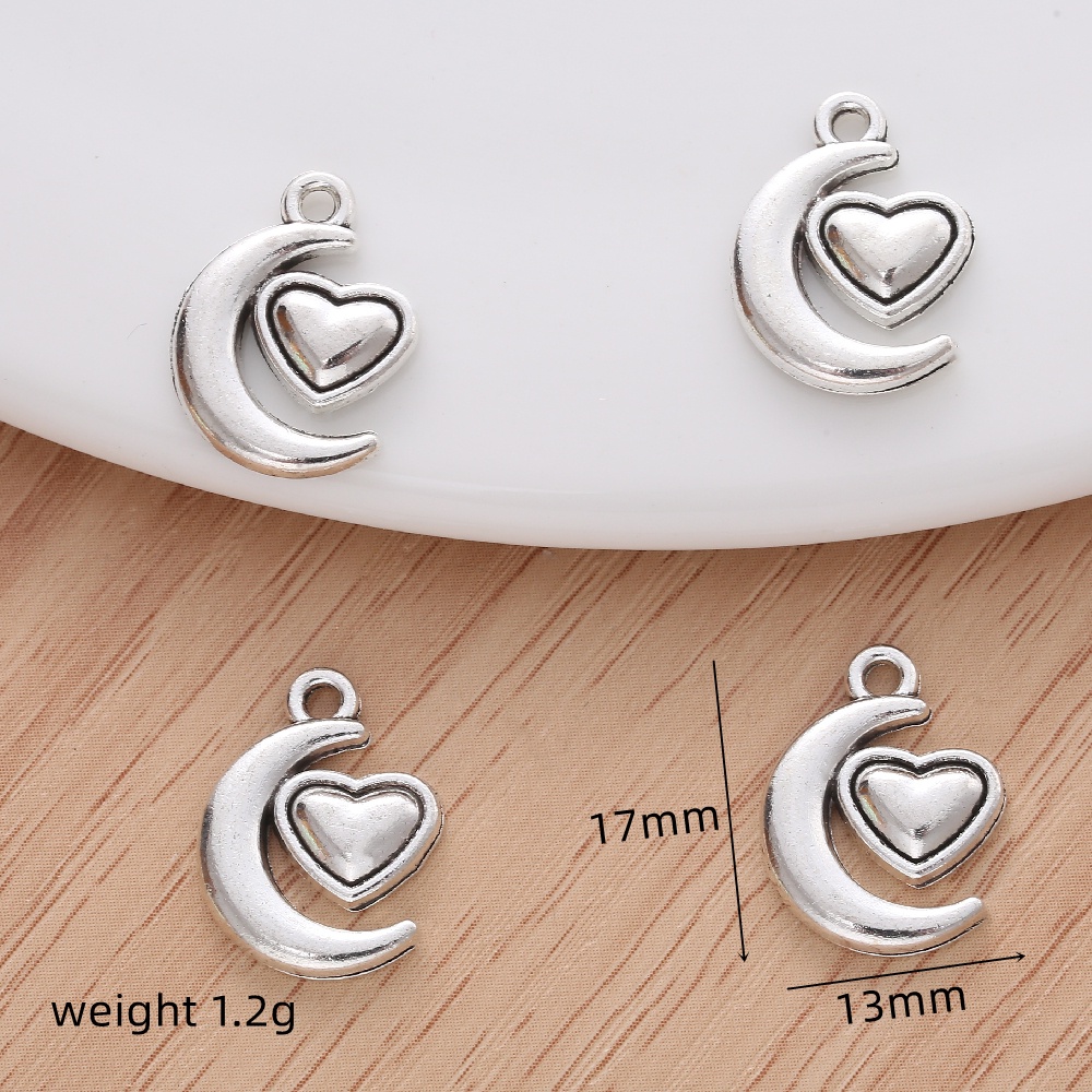 Set 20 Mặt Vòng cổ Hợp Kim Hình Trăng / Trái Tim Thời Trang Cho Nữ
