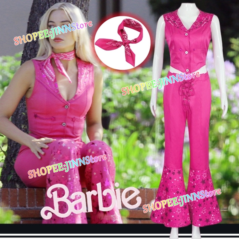 Bộ Đồ Hóa Trang Búp Bê Barbie Màu Đỏ Hồng Xinh Xắn