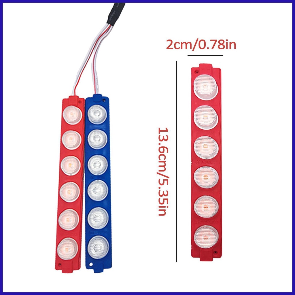 Đèn LED Nhấp Nháy Ánh Sáng Đỏ Và Xanh Dương Chống Thấm Nước Gắn Đuôi Xe Mô Tô robpvn