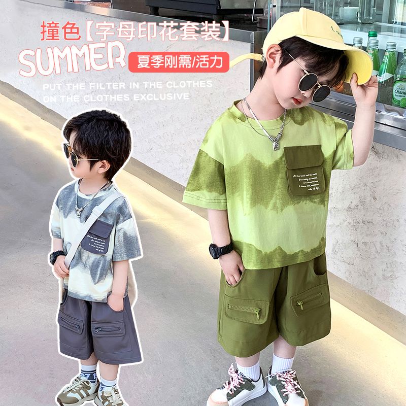 Bộ Đồ Thể Thao Phong Cách Đường Phố Mùa Hè Thời Trang Cho Bé Trai 4-9 Tuổi