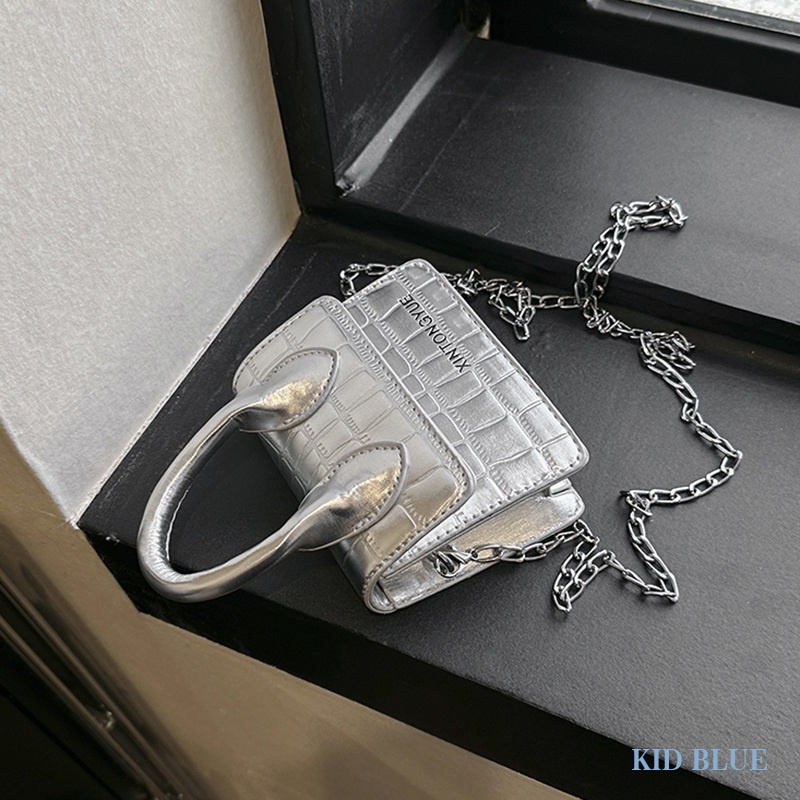 Túi Xách Dây Xích Họa Tiết Da Cá Sấu Dập Nổi Thời Trang Mùa