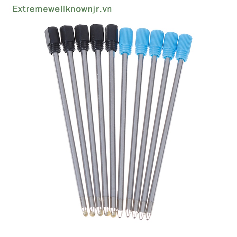 10 Ruột Bút Bi Thay Thế Màu Đen / Xanh 70mm Áo Khoác Phao Thời Trang Trẻ Trung Cá Tính