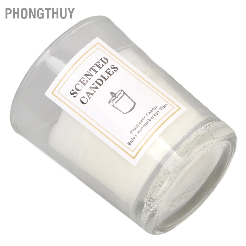 PhongThuy Nến thơm Sáp đậu nành trắng Ấm áp Hương phong phú Loại bỏ mùi thanh lịch cho phòng ngủ Văn Bar