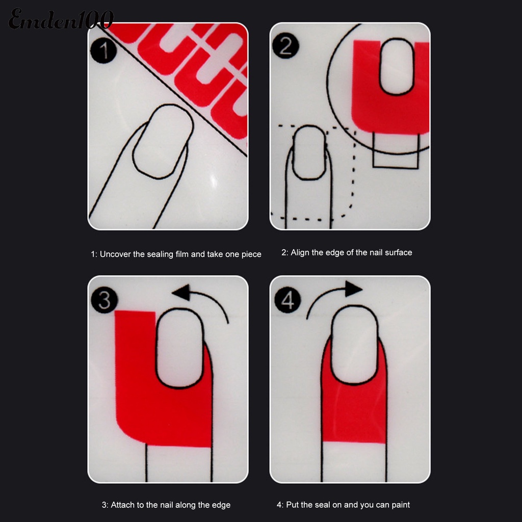 Bộ 10 Miếng Dán Ngón Tay Chống Lem Siêu Mỏng Dùng Trong Salon