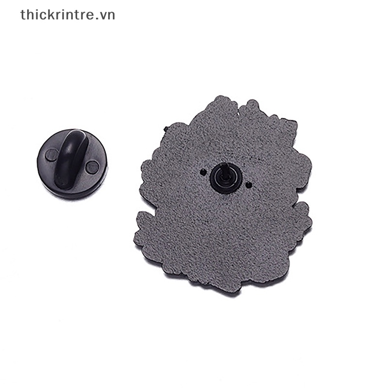 Ghim Cài Áo Hình Mèo Và Cây Xanh Bằng Hợp Kim Tráng Men Dễ Thương