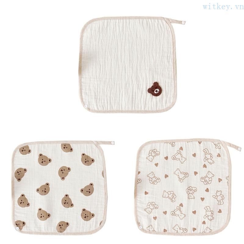 Khăn Lau Mặt Bằng Vải Cotton Mềm Hình Vuông Dành Cho Bé