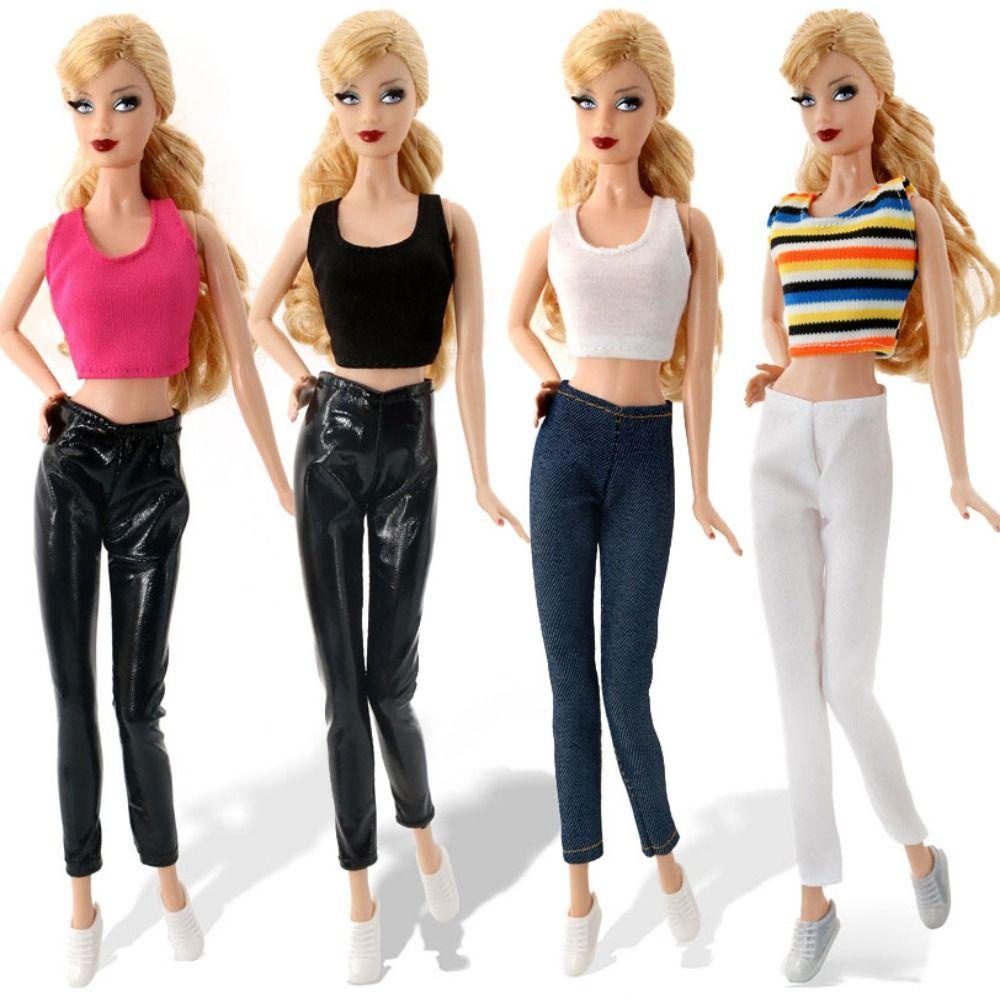 Bộ Áo Tank Top Màu Cầu Vồng Chất Lượng Cao Thời Trang Cho Búp Bê Dài 30cm