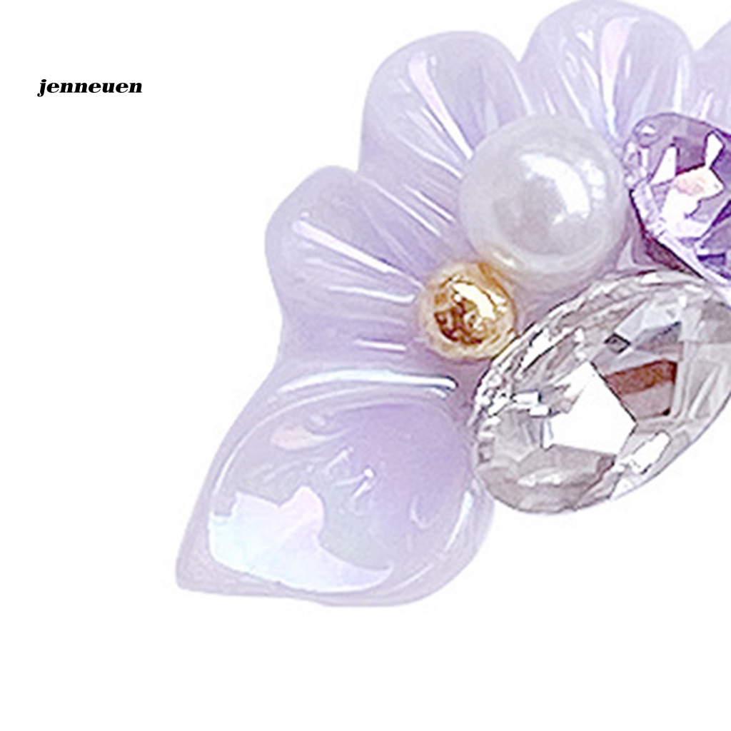 Set 10 Phụ Kiện Trang Trí Móng Tay Họa Tiết Hoa 3D Lấp Lánh DIY