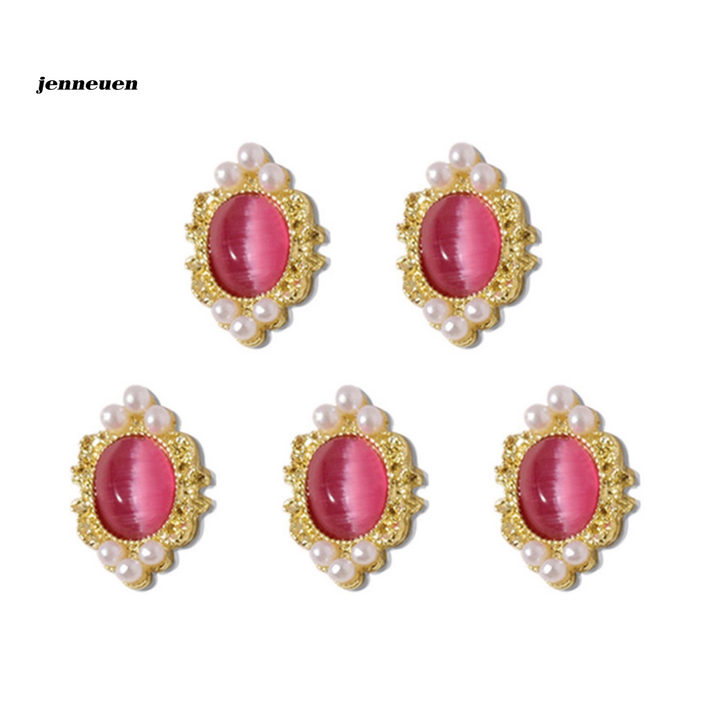 Bộ 5 Đá Mắt Mèo Đính Trang Trí Móng Tay