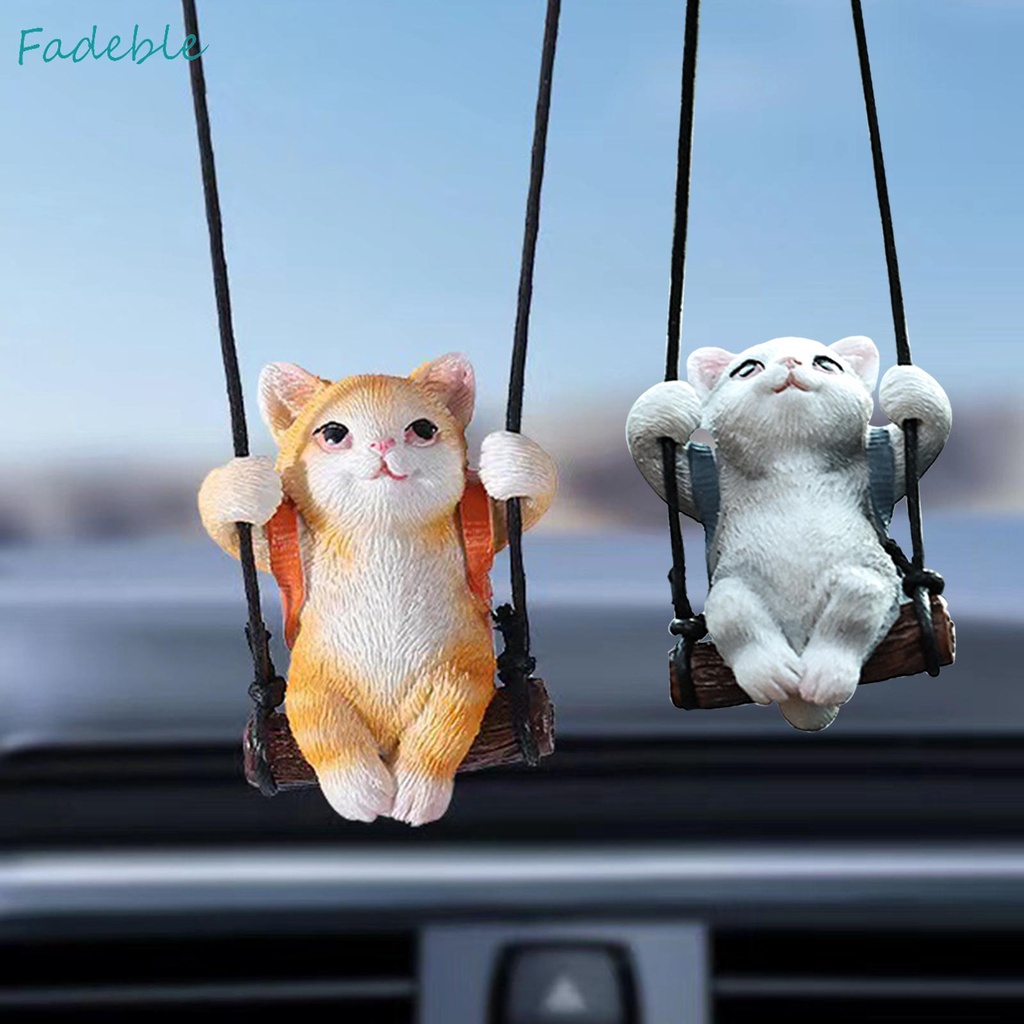 Phụ Kiện Treo Trang Trí Nội Thất Xe Hơi Hình Mèo Bằng Nhựa Resin Có Hương Thơm