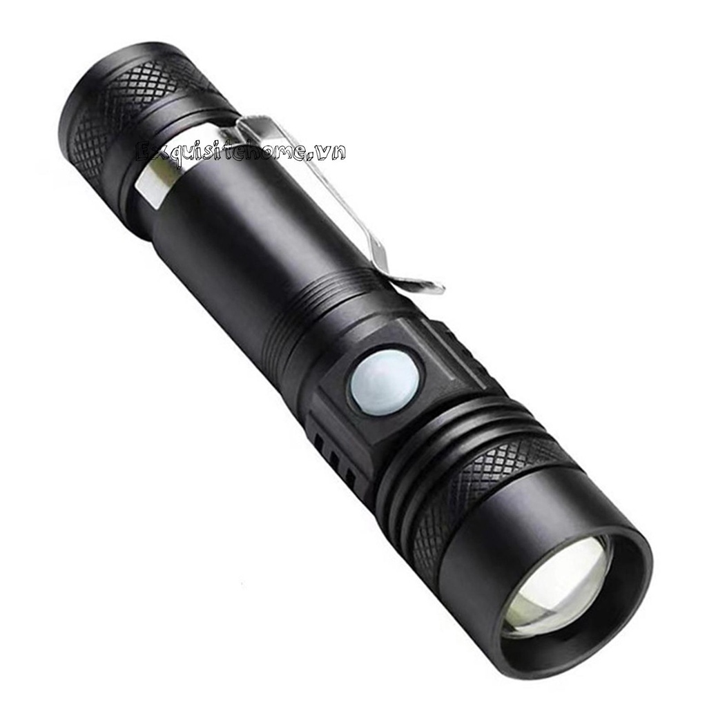 Đèn Pin 3 Bánh Răng Phóng To Bằng Hợp Kim Nhôm Chống Nước
