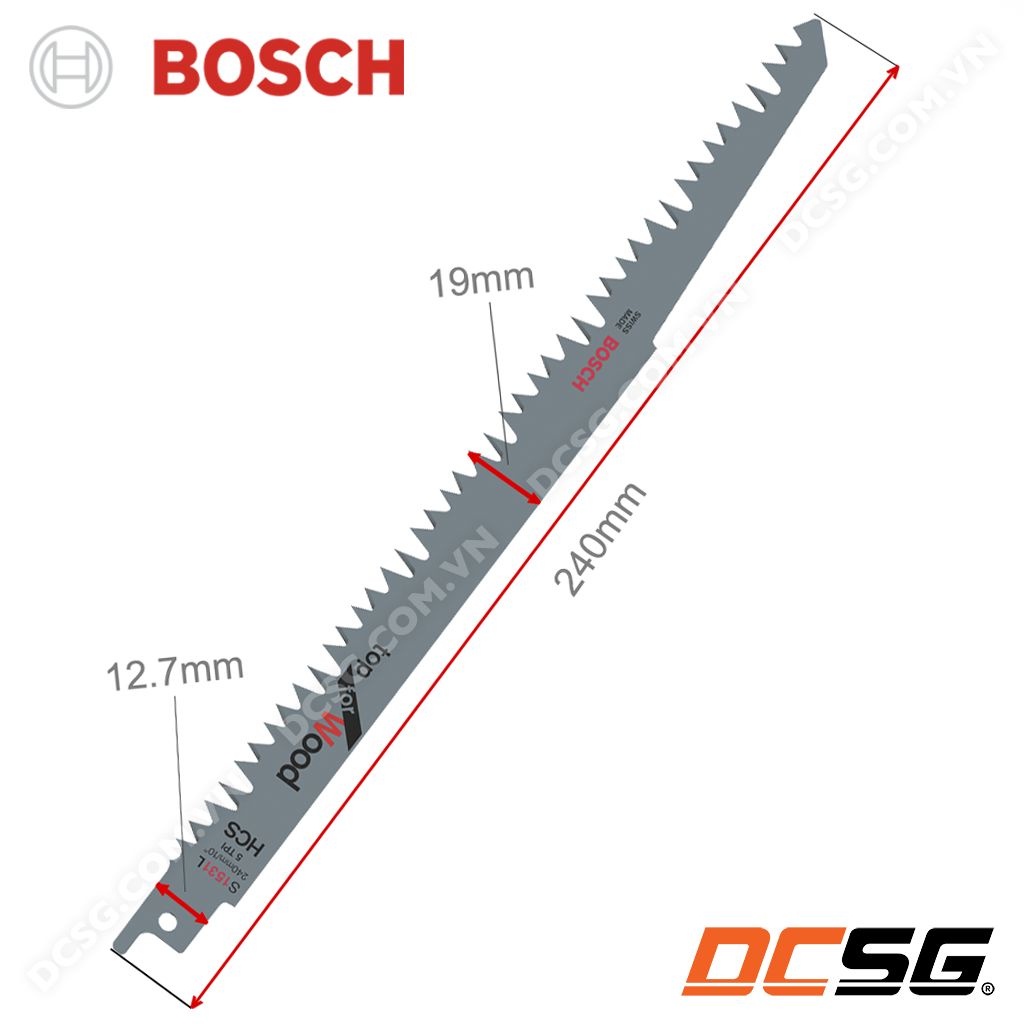 Lưỡi cưa kiếm cắt cây gỗ tươi S1531L Bosch 2608650676 | DCSG