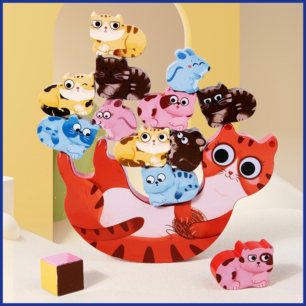 Bộ Trò Chơi Xếp Chồng Cân Bằng Hình Động Vật Vui Nhộn Cho Bé